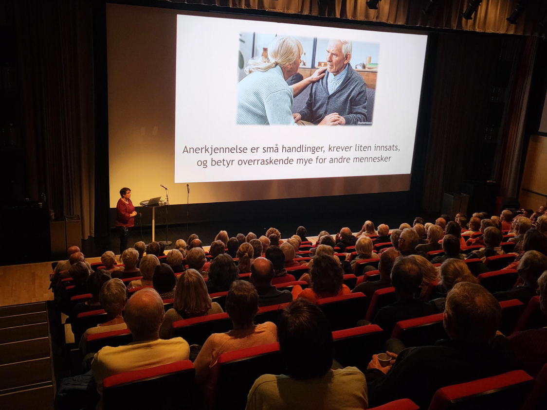 forelesning om demens folkemøte i auditorium