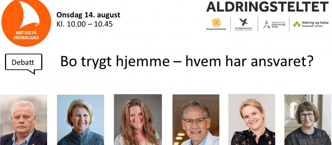 bilder av deltakere i paneldebatt på Arendalsuka