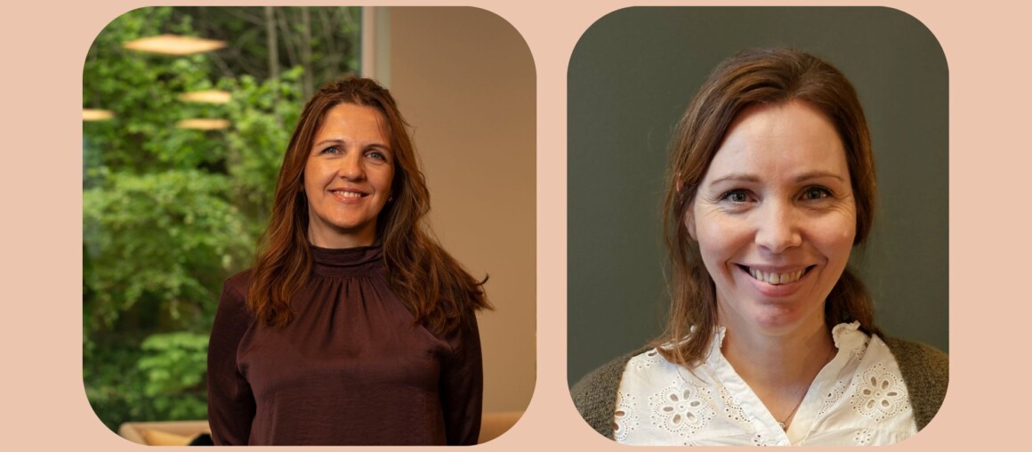 Bilde av to ansatte ved Verdighetsenteret. Irene Aasmul og Elisabeth Odland