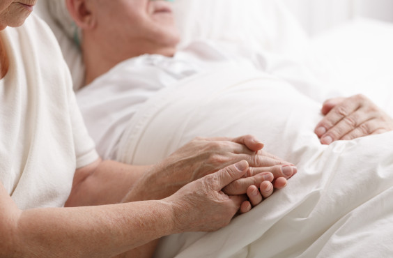 en sengeliggende for døden